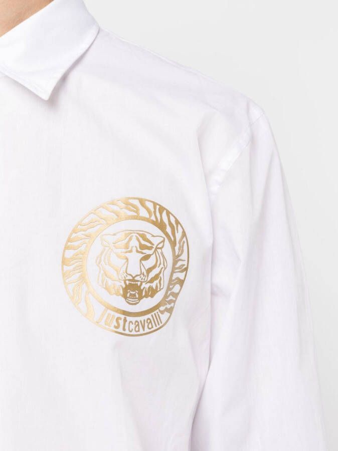 Just Cavalli Overhemd met logoprint Wit