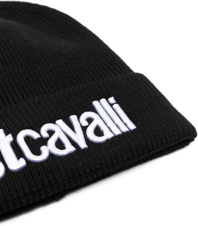 Just Cavalli Ribgebreide muts Zwart