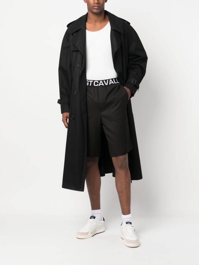 Just Cavalli Shorts met logoprint Zwart