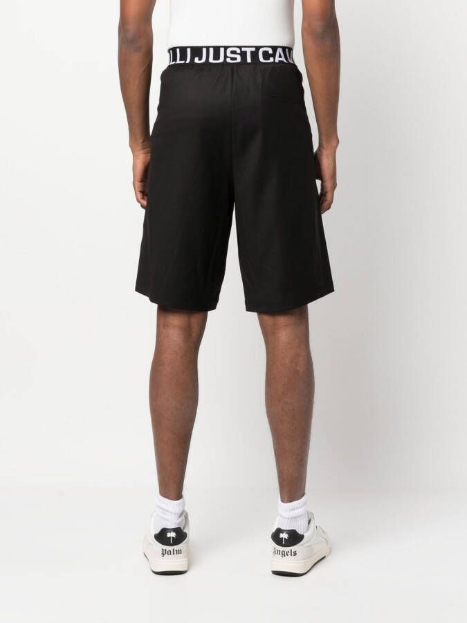 Just Cavalli Shorts met logoprint Zwart