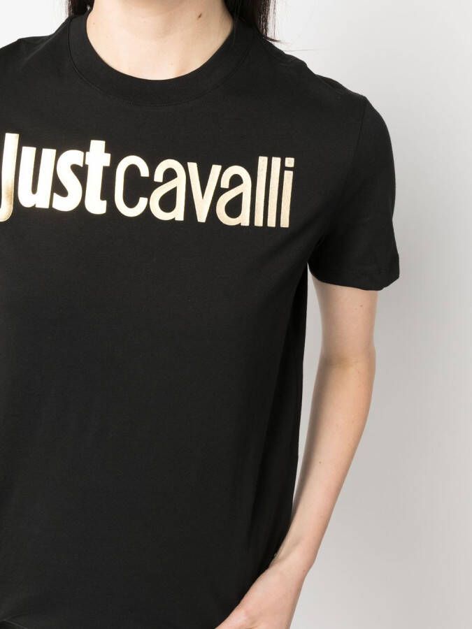 Just Cavalli Sweater met logo-reliëf Zwart