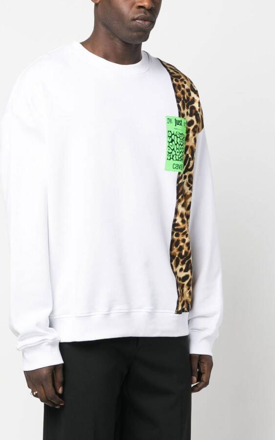 Just Cavalli Sweater met luipaardprint Wit