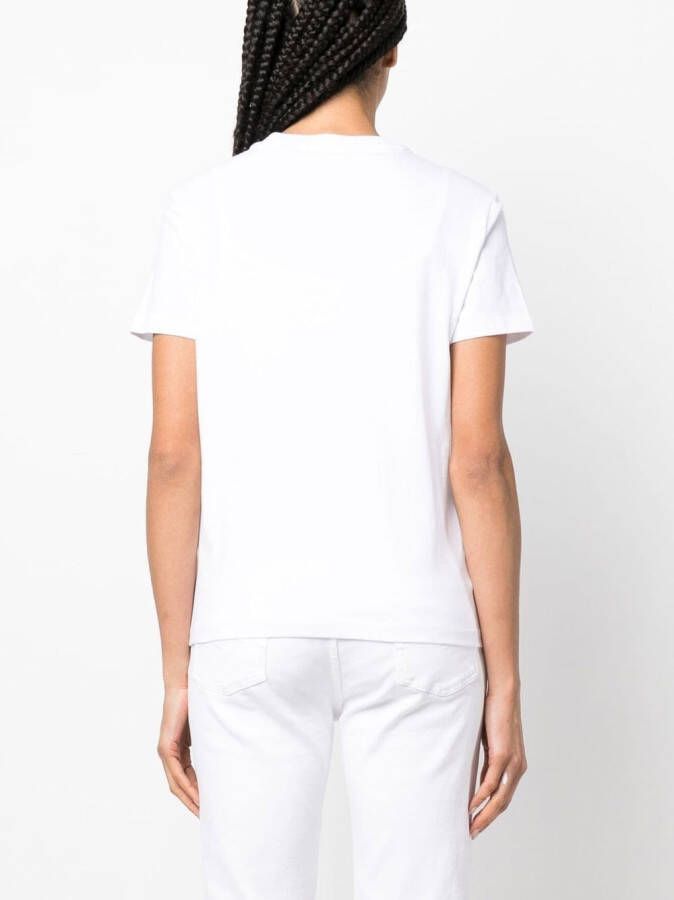 Just Cavalli T-shirt met metallic logo Wit