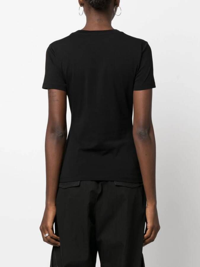 Just Cavalli T-shirt met tijgerprint Zwart
