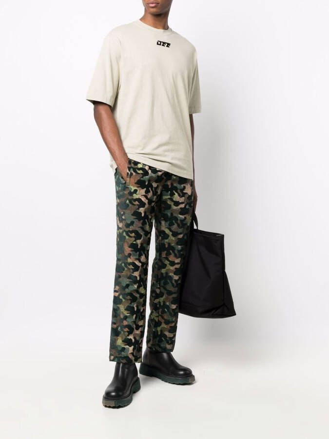 Just Don Broek met camouflageprint Groen