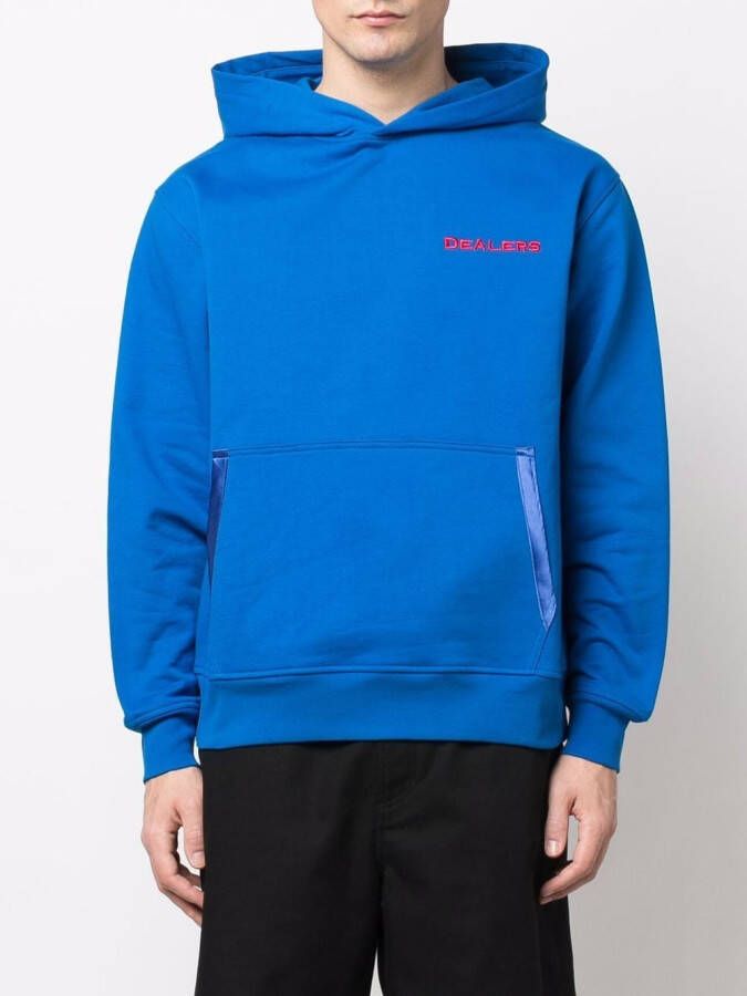 Just Don Hoodie met borduurwerk Blauw