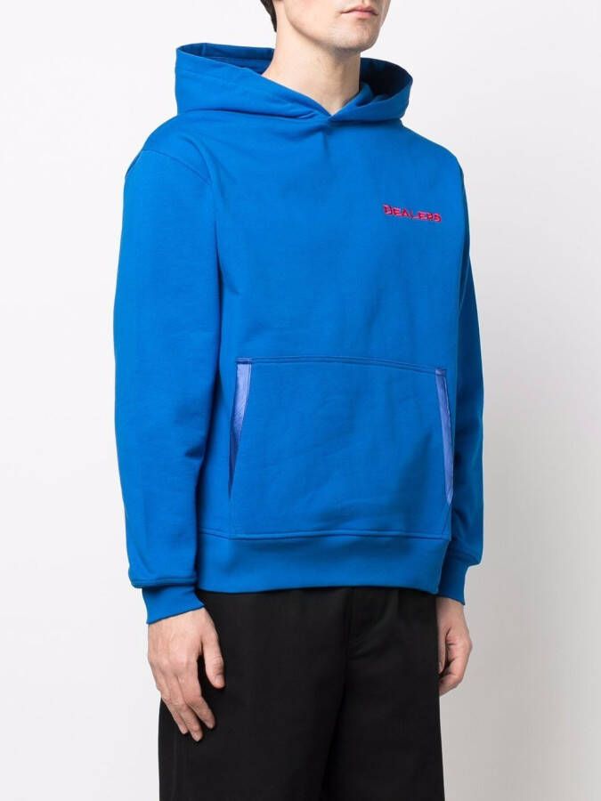 Just Don Hoodie met borduurwerk Blauw