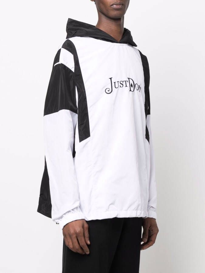 Just Don Hoodie met geborduurd logo Wit