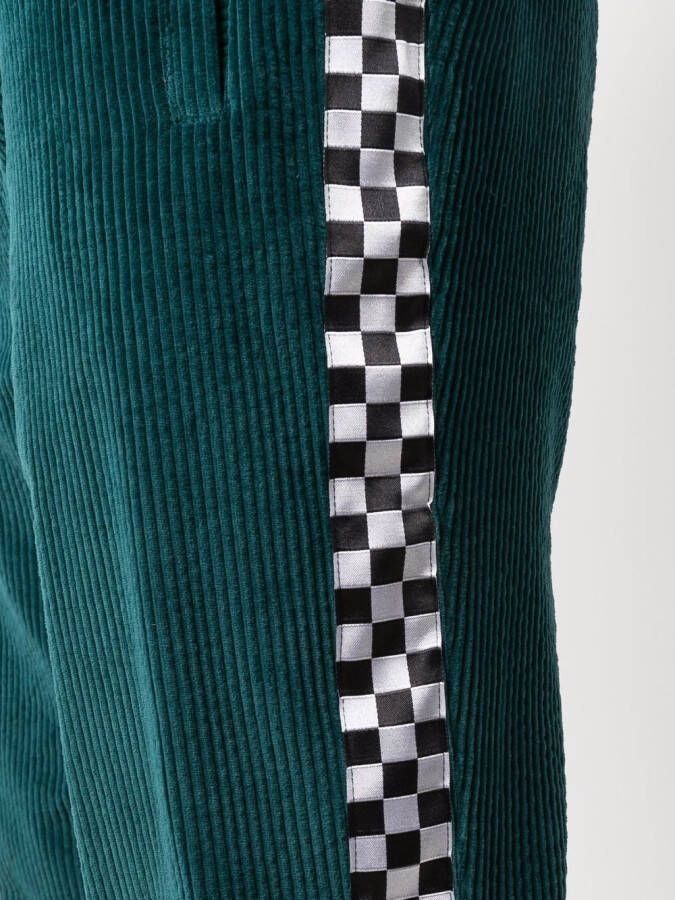 Just Don Ribfluwelen broek Groen