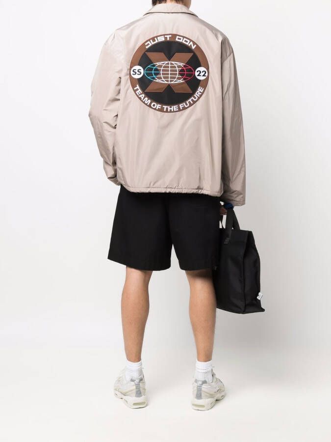 Just Don Shirtjack met patch Beige