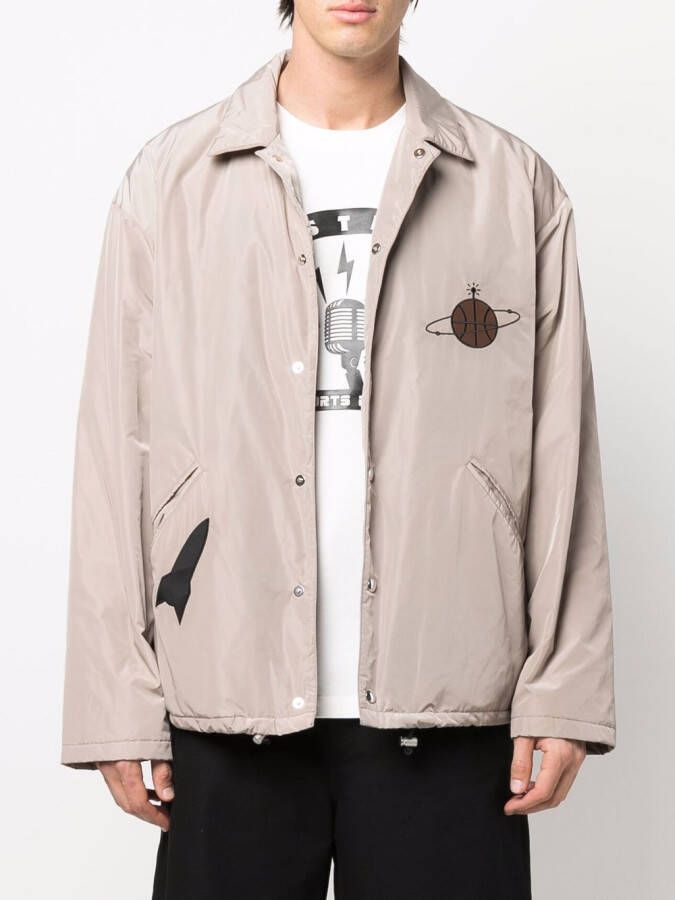 Just Don Shirtjack met patch Beige