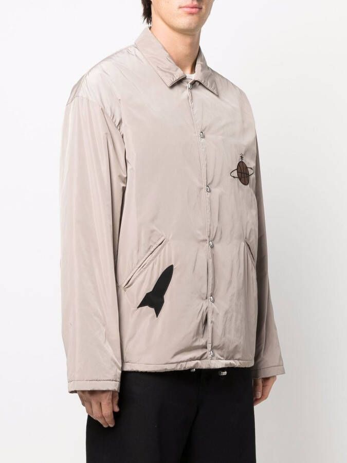 Just Don Shirtjack met patch Beige