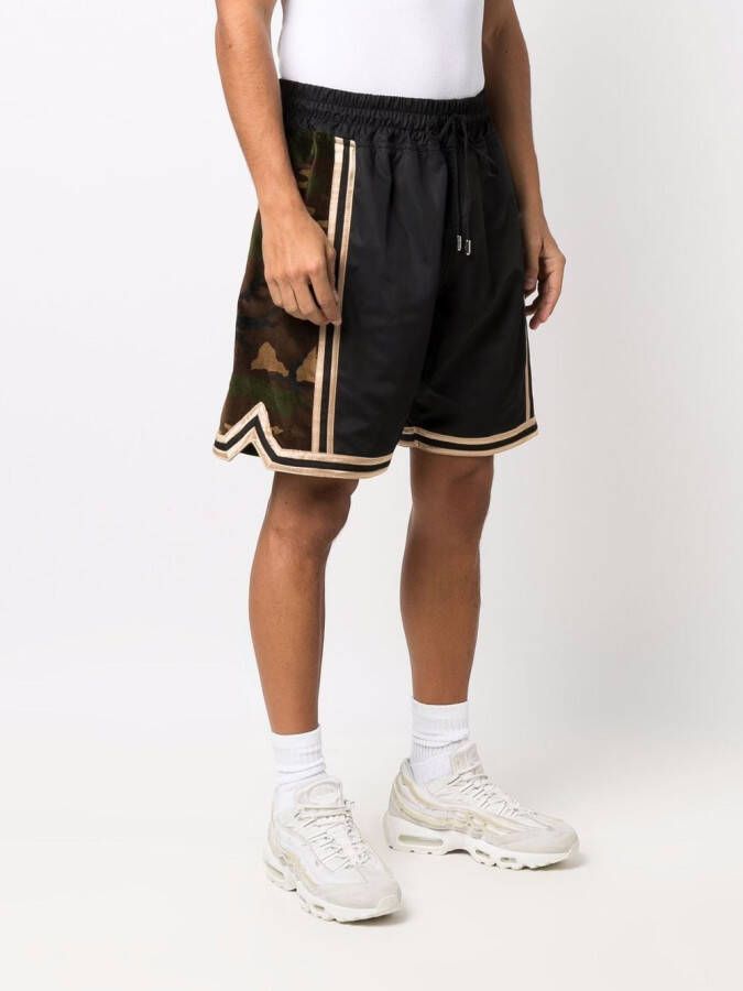 Just Don Shorts met camouflageprint Zwart