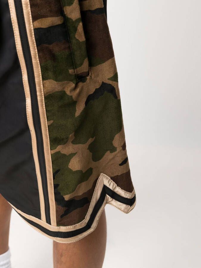 Just Don Shorts met camouflageprint Zwart