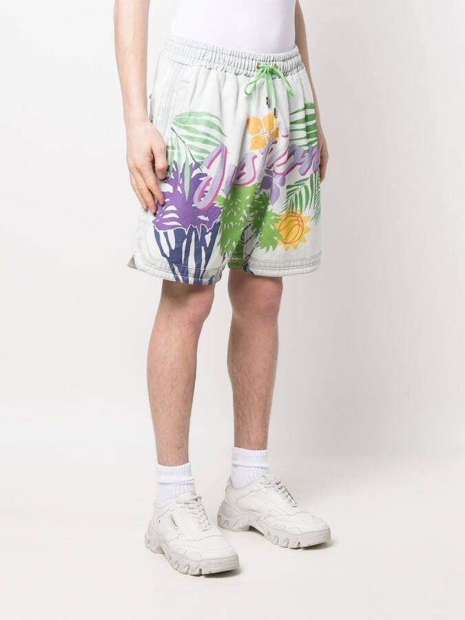 Just Don Shorts met logoprint Blauw