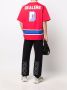 Just Don T-shirt met gestreepte band Rood - Thumbnail 2