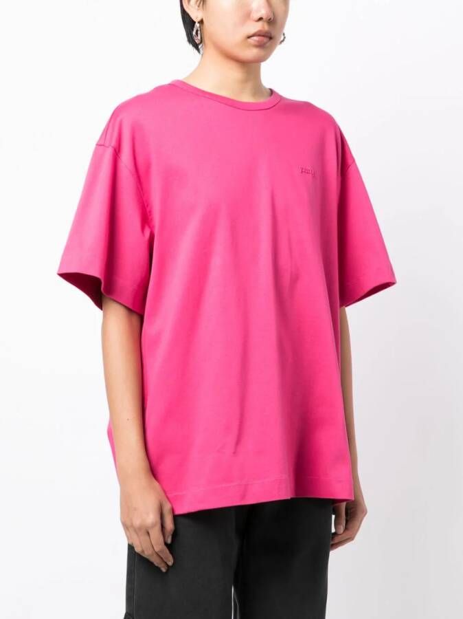 Juun.J T-shirt met borduurwerk Roze