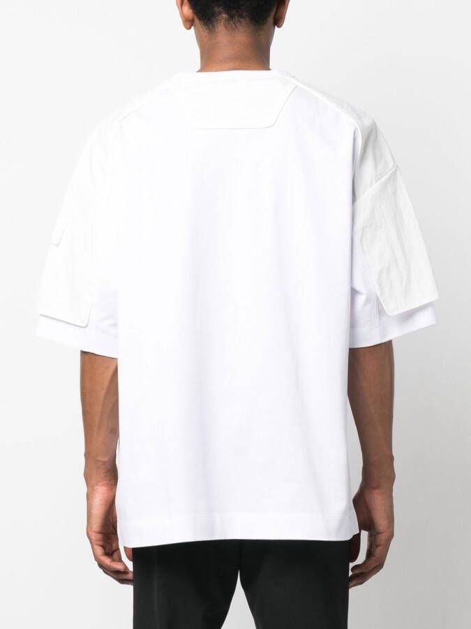 Juun.J T-shirt met geborduurd logo Wit
