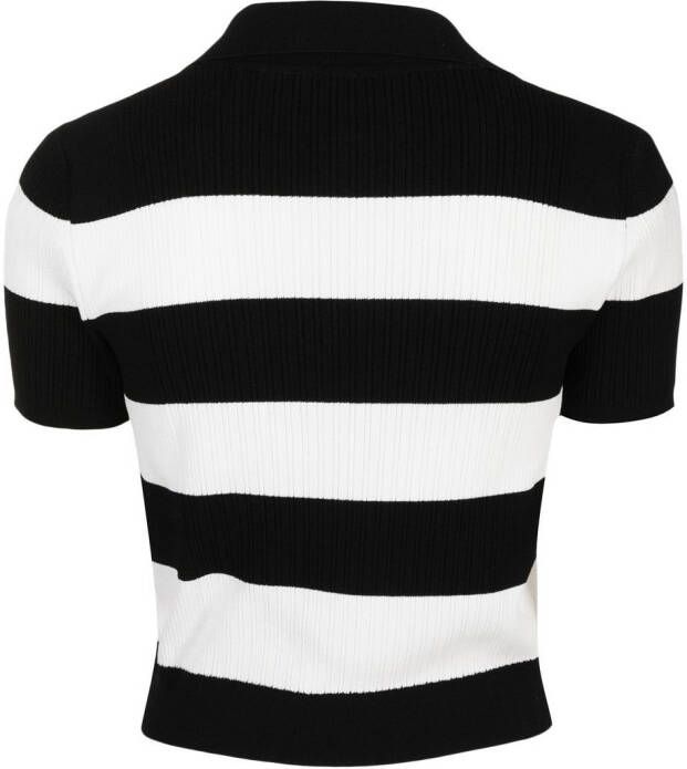 Juun.J Cropped blouse Zwart