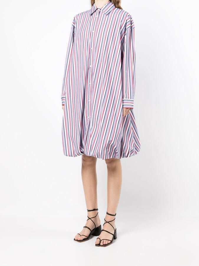 Juun.J Gestreepte blousejurk Blauw