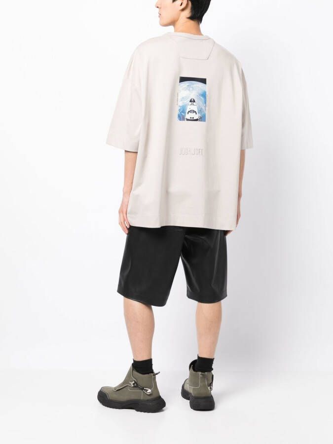 Juun.J T-shirt met grafische print Grijs