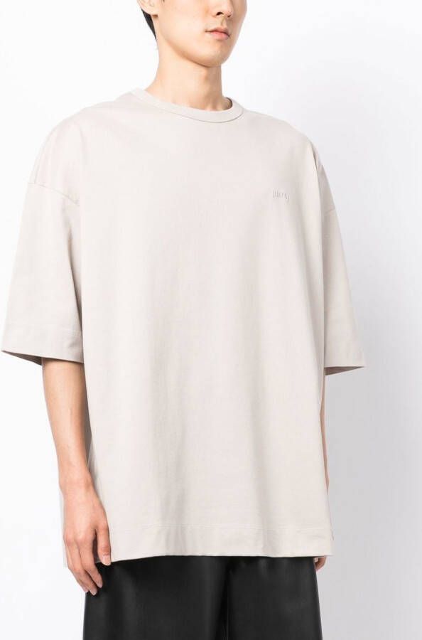 Juun.J T-shirt met grafische print Grijs