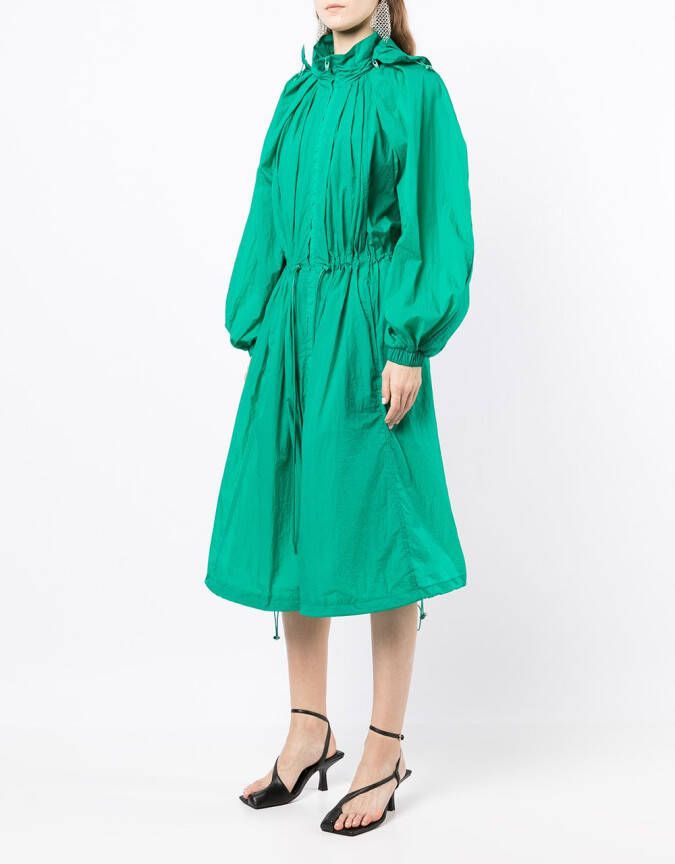 Juun.J Jurk met capuchon Groen