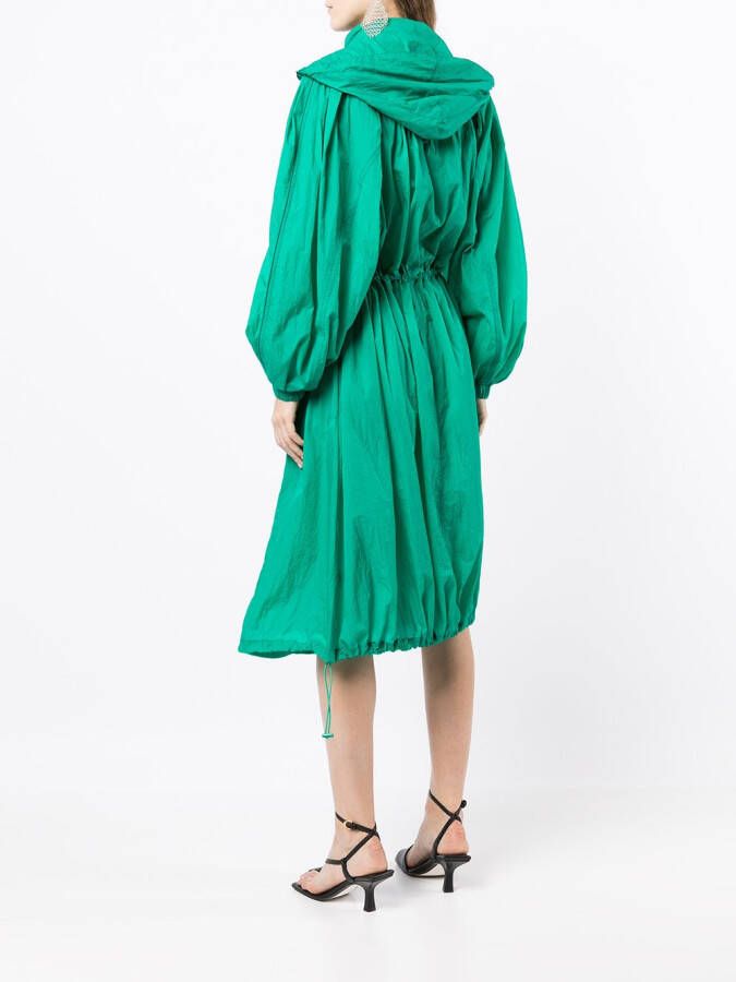 Juun.J Jurk met capuchon Groen