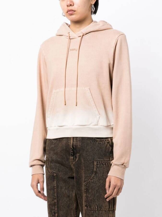 Juun.J Hoodie met geborduurd logo Bruin