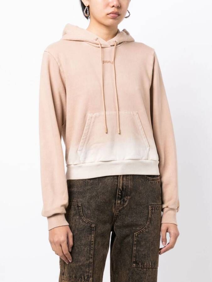 Juun.J Hoodie met geborduurd logo Bruin