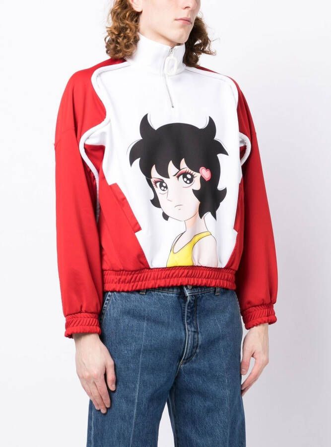 JW Anderson Trui met halve rits Rood