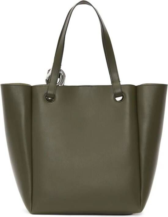 JW Anderson Chain Cabas leather tote Groen