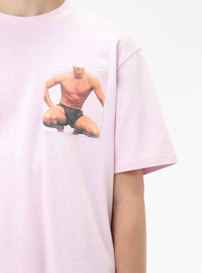 JW Anderson T-shirt met print Roze