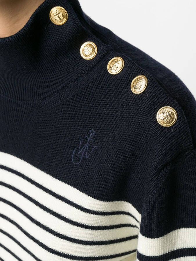 JW Anderson gestreepte trui Blauw