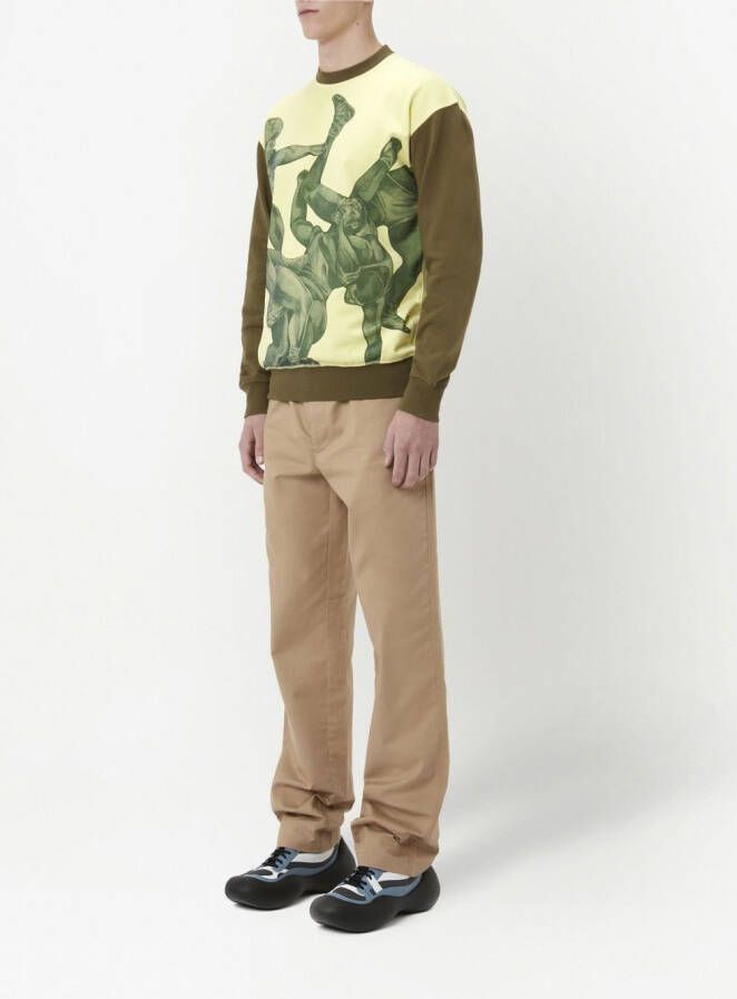 JW Anderson Sweater met grafische print Geel