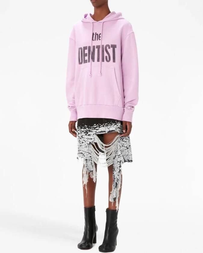 JW Anderson Katoenen hoodie met grafische print Paars
