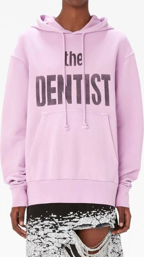 JW Anderson Katoenen hoodie met grafische print Paars