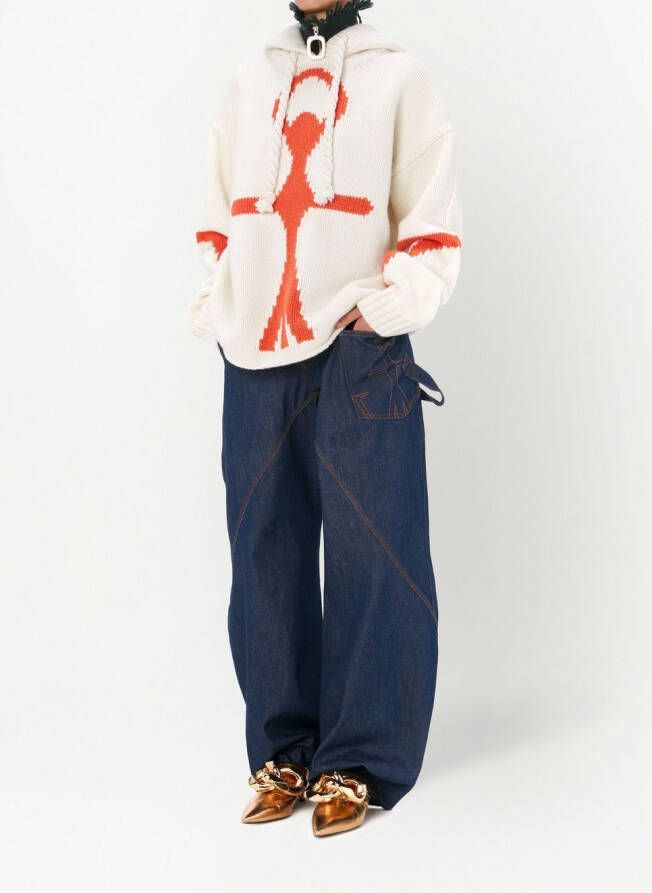 JW Anderson Hoodie van merinowol Wit