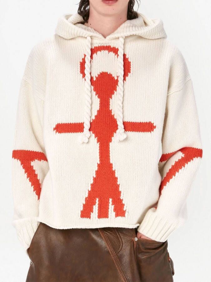 JW Anderson Hoodie van merinowol Wit