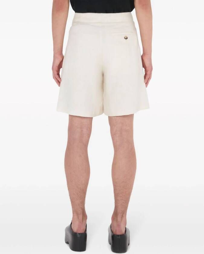 JW Anderson Intarsia logo shorts met wijde pijpen Beige