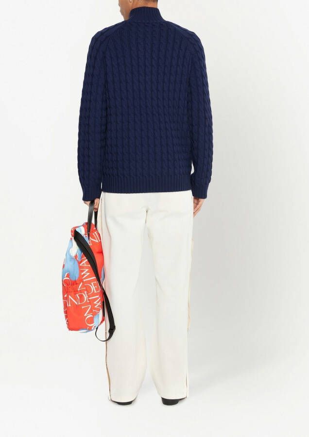 JW Anderson Kabelgebreide trui Blauw