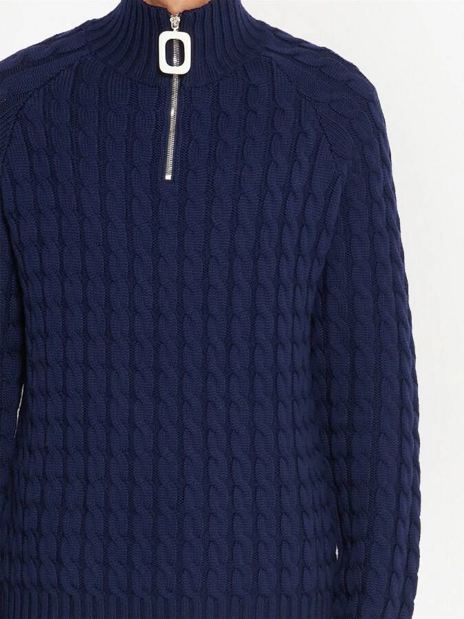JW Anderson Kabelgebreide trui Blauw
