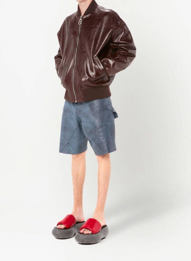 JW Anderson Leren bomberjack Bruin