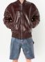 JW Anderson Leren bomberjack Bruin - Thumbnail 3