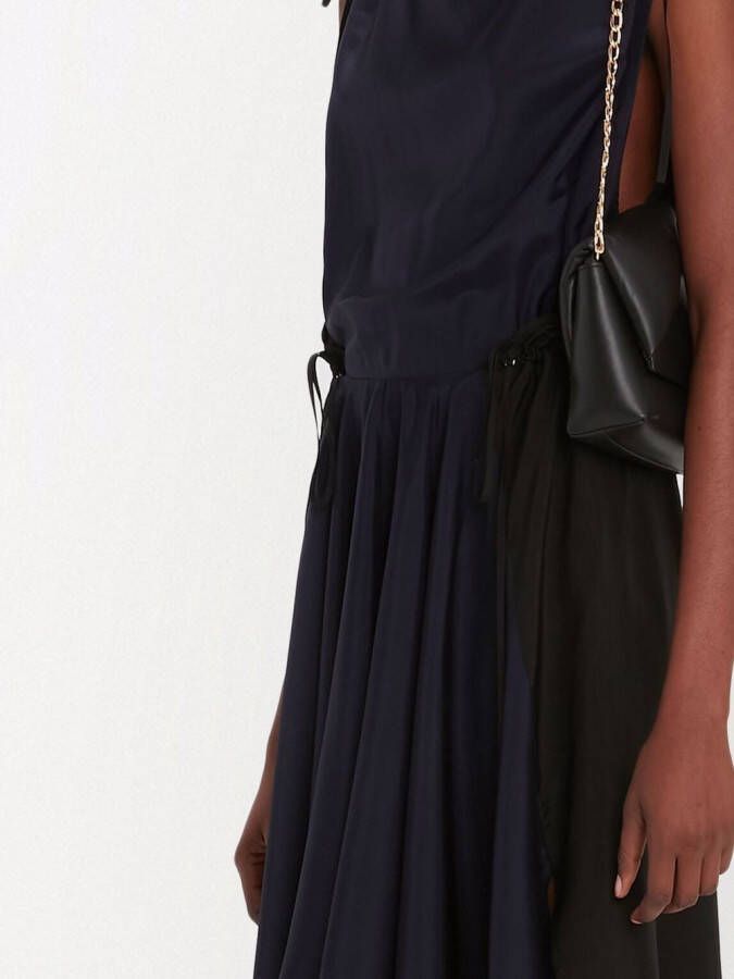 JW Anderson Midi-jurk met asymmetrische afwerking Blauw