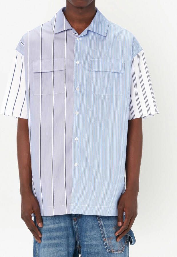 JW Anderson Overhemd met krijtstreep Blauw