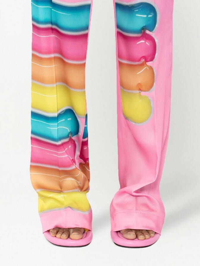JW Anderson Pantalon met grafische print Roze