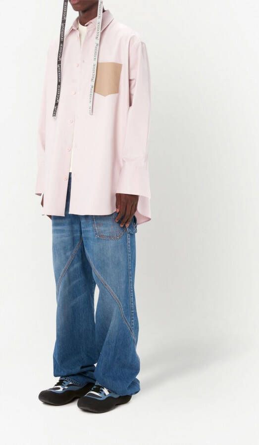 JW Anderson Shirt met afneembare kraag Roze