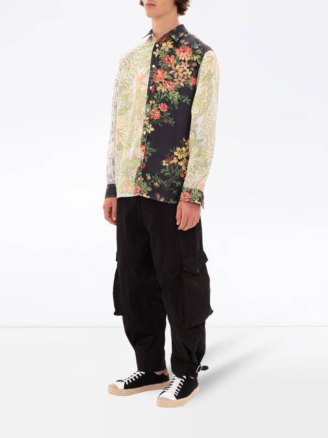 JW Anderson Shirt met bloemenprint Zwart