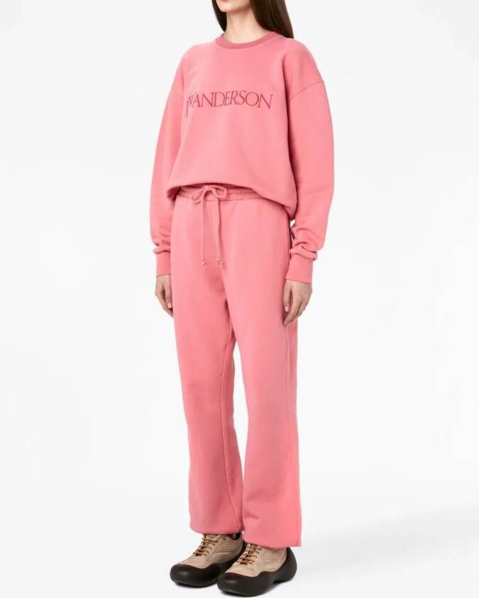 JW Anderson Sweater met geborduurd logo Roze